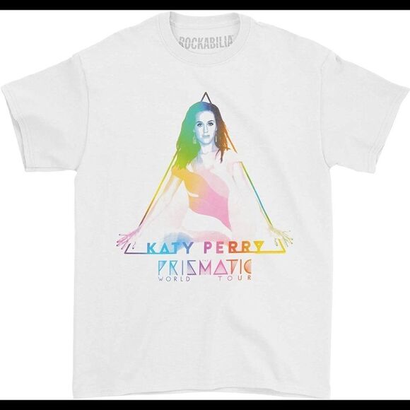 Katy Perry Prismatic World Tour Band T Shirt Tee Medium Unisex Men’s Music Pop - Picture 2 of 9
